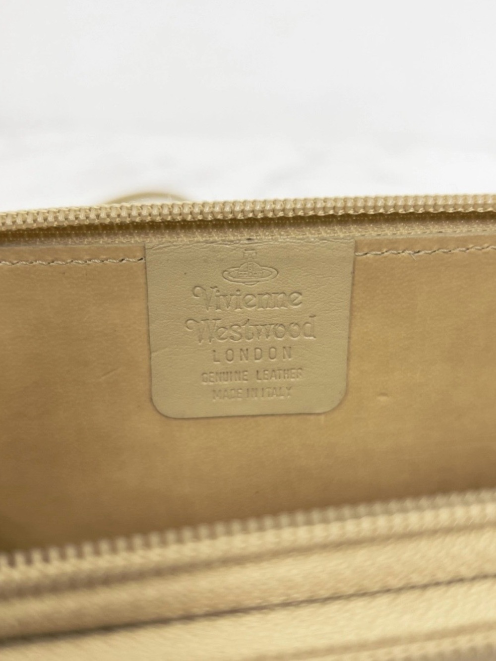 Vivienne Westwood Blue Denim Wallet on a Strap with Tan Trim - EUC - Picture 9 of 10